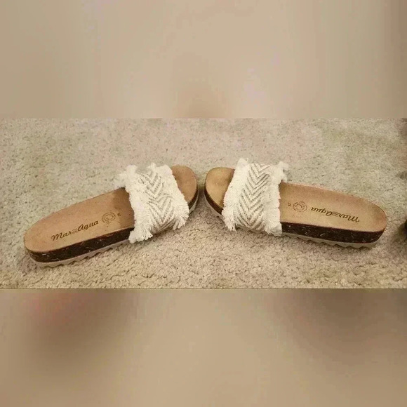 Mardelagua Bohemian Slide On Sandals Shoes Tan Beige Size 7 - Picture 3 of 6